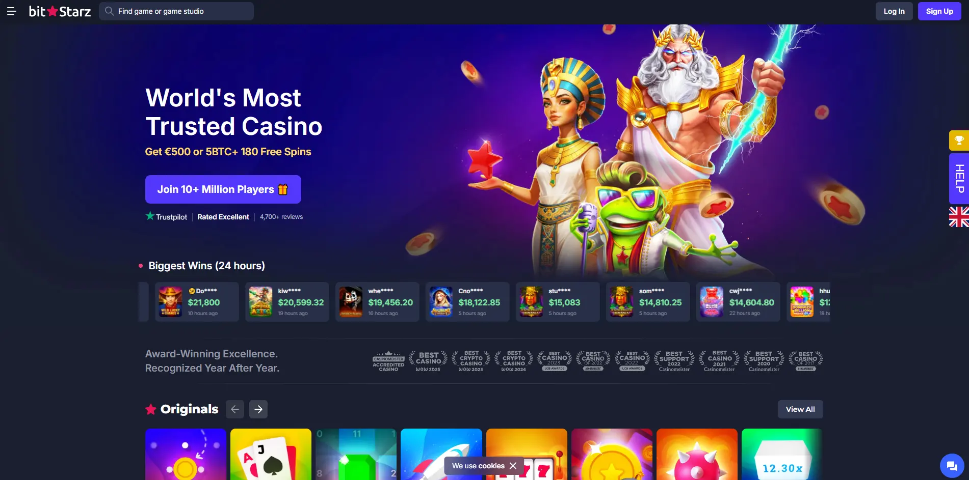 BitStarz Casino Screen